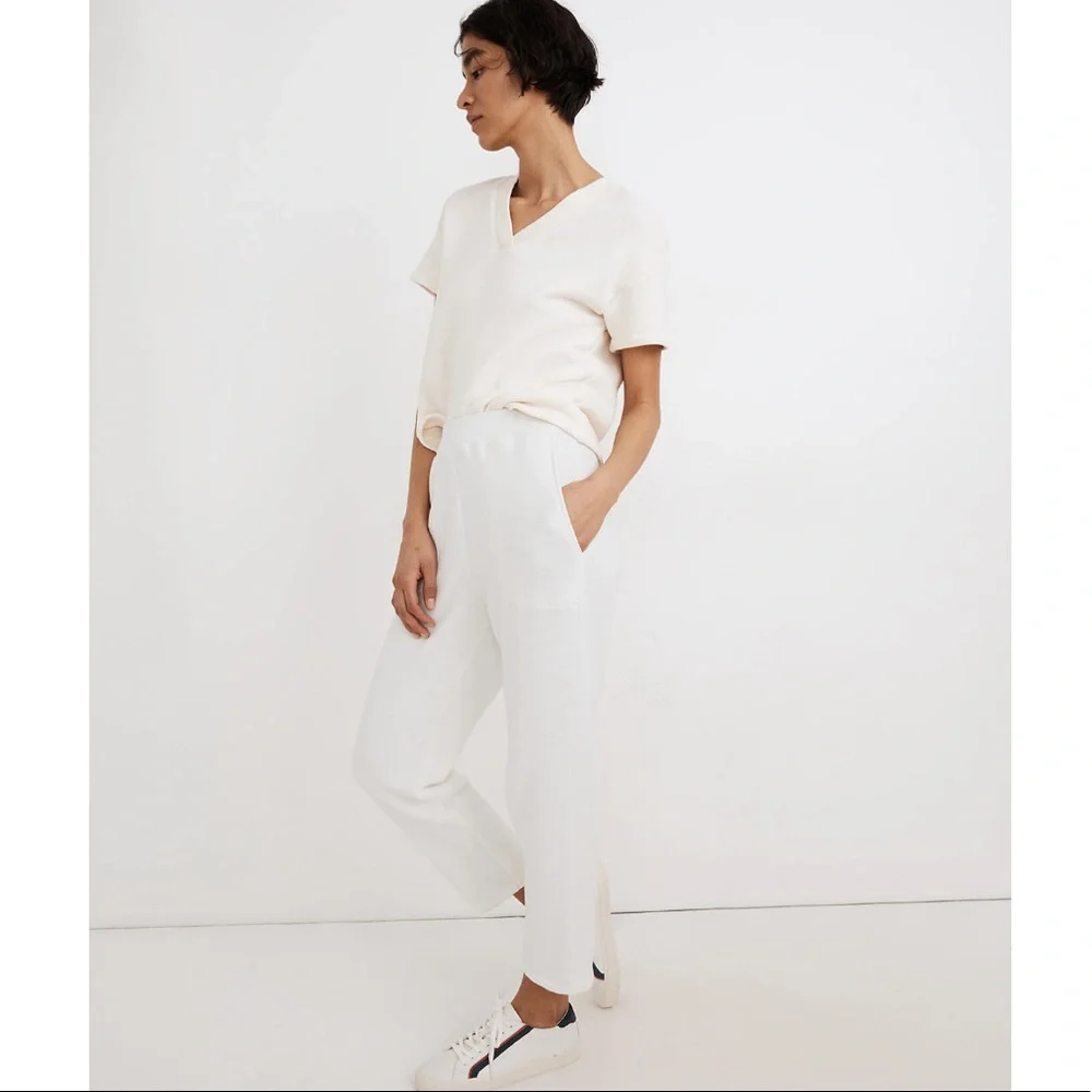 NWT Madewell MWL Airyterry Tapered Sweatpants: Stitched-Pocket Edition - Picture 2 of 7